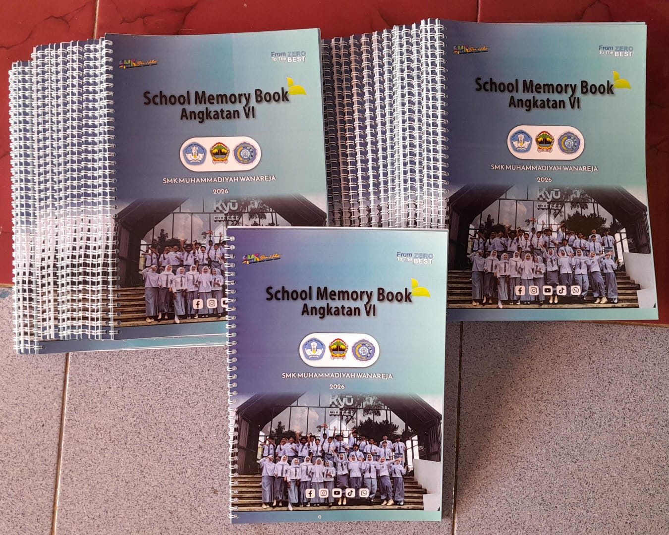 Cetak buku tahunan School Memory Book SMK Muhammadiyah Wanareja
